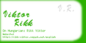 viktor rikk business card